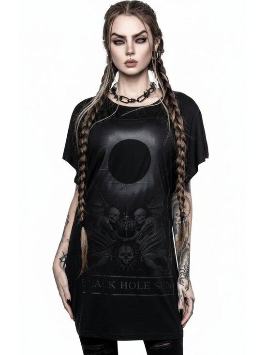 Killstar Dresses & Skirts - KILLSTAR Black Sun graphic tunic dress size XXL